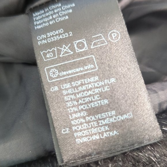 Faux fur fuzzy warm brown jacket- brown, gray and black - Picture 6 of 6